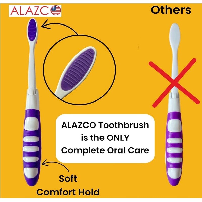 Foldable Travel Toothbrush with Medium Bristles - Compact & Ergonomic