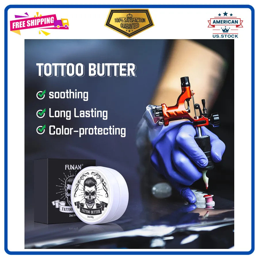 Tattoo Aftercare Kit 3-Piece: Cleansing Soap, Nursing Cream & Moisturizing Butter