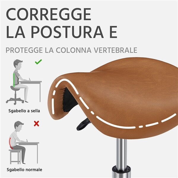 Hydraulic Adjustable Saddle Stool for Salon Tattoo Massage Dental