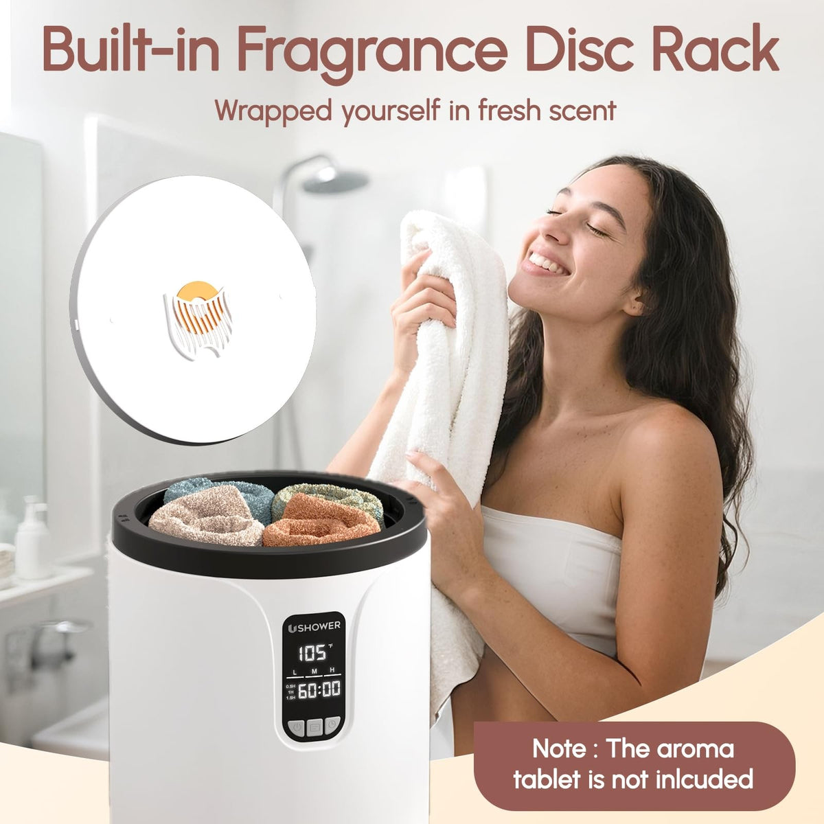 Electric Towel Warmer Bucket with LCD Display 20L Fast Heating & Auto Shut-Off