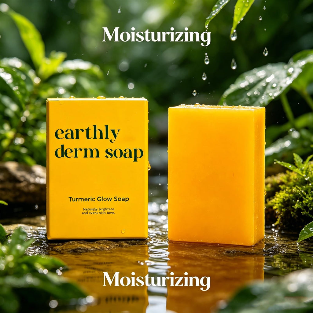 Turmeric Glow Natural Handmade Bar Soap for All Skin Types - Gentle Cleansing