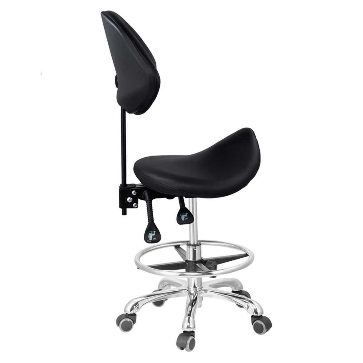 Adjustable Hydraulic Esthetician Chair with Wheel Support for Spa and Salon