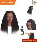 14-Inch Human Hair Mannequin Head for Cosmetology Training & Styling