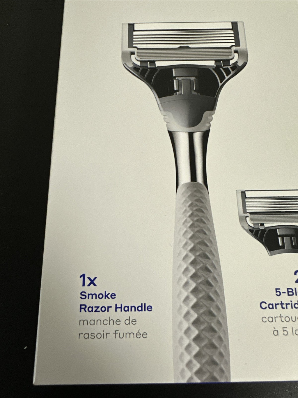 Harry's Smoke Razor with 2x 5-Blade Cartridges No-Slip Grip