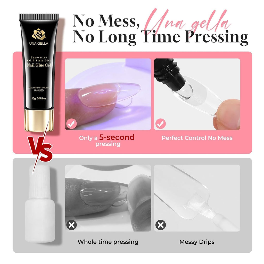 Nail Tip Glue - Long-Lasting Rapid Cure Nail Adhesive 15g