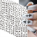 30Pcs Nail Art Stickers Decals Set - Flower Lace Rose Heart Designs for Manicure