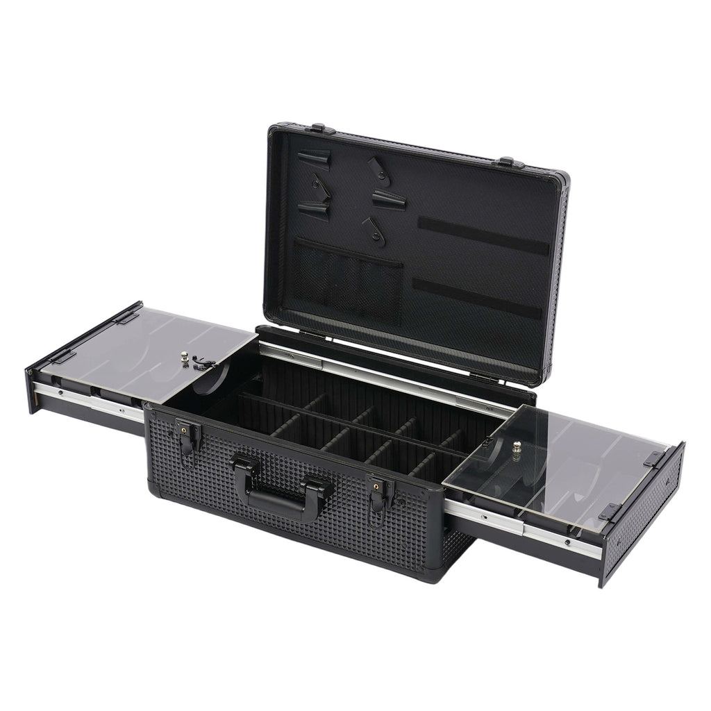 Aluminum Alloy Barber Case with Multiple Compartments for Hair Clippers & Tools