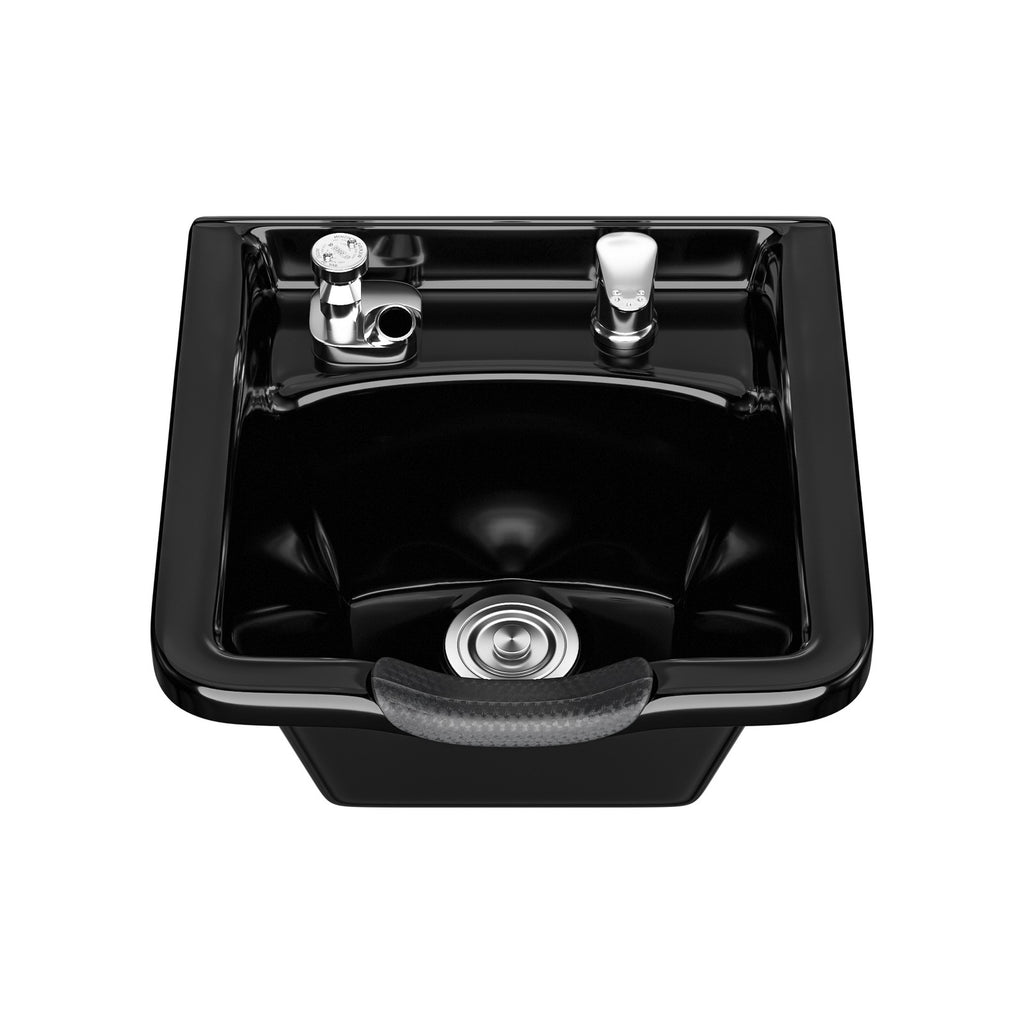Salon Shampoo Sink Bowl Set with Faucet Sprayer Vacuum Breaker