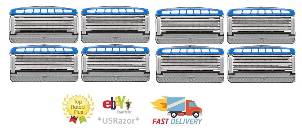 8 Schick Hydro5 Razor Blade Refills for Hydro Silk 5 Power Shaver - Compatible