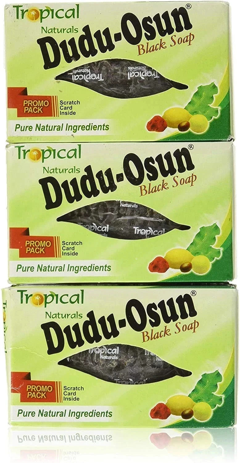 6 Pack African Black Soap Bar Natural Skincare for Face & Body