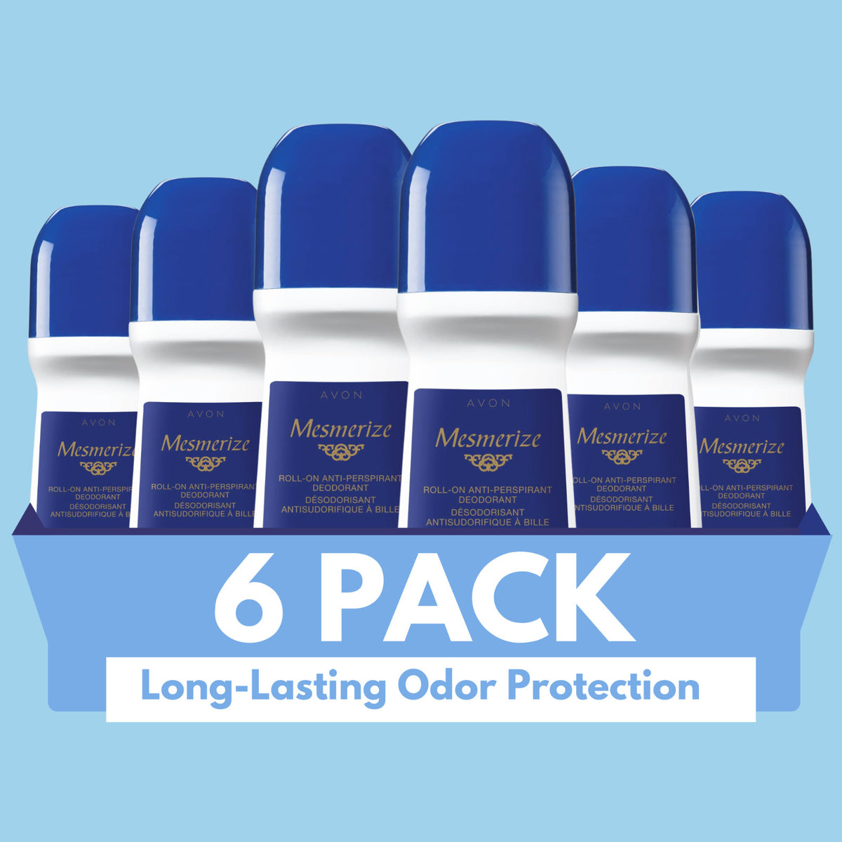 Men's Roll-On Antiperspirant Deodorant - Fresh Scent, 2.6 fl oz, 6-Pack