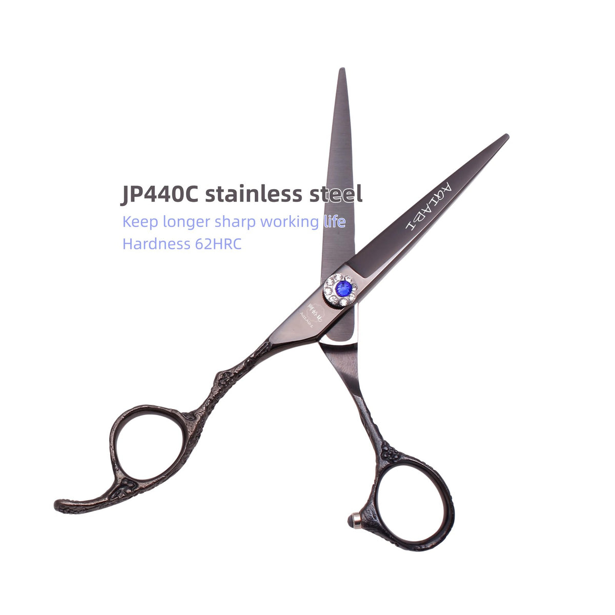 Left-Handed Hair Cutting & Thinning Scissors - Sharp Barber Shears, 6 Inches