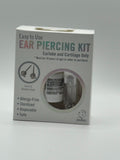 Ear Piercing Kit for Earlobe & Cartilage 3mm - Stainless Steel with White CZ