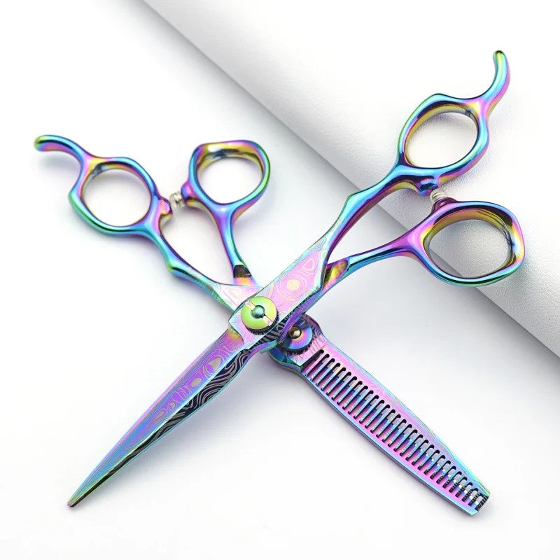 Professional 6-Inch Hair Scissors Set for Salon & Home Haircutting
