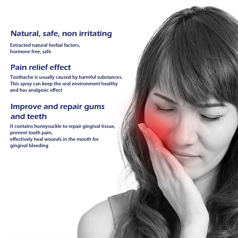 Herbal Toothache Spray - Instant Pain Relief for Sensitive Teeth and Gums