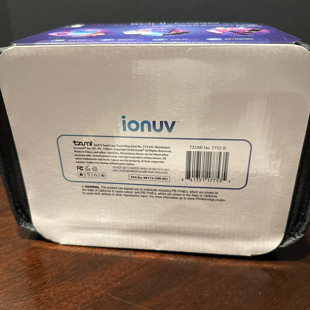 UV LED Travel Sanitizer Bag - Rechargeable Germ Disinfection Case