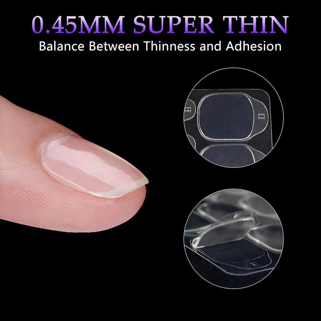 Eco-Friendly Nail Adhesive Tabs 300 Pcs - Easy Apply, Reusable, Waterproof