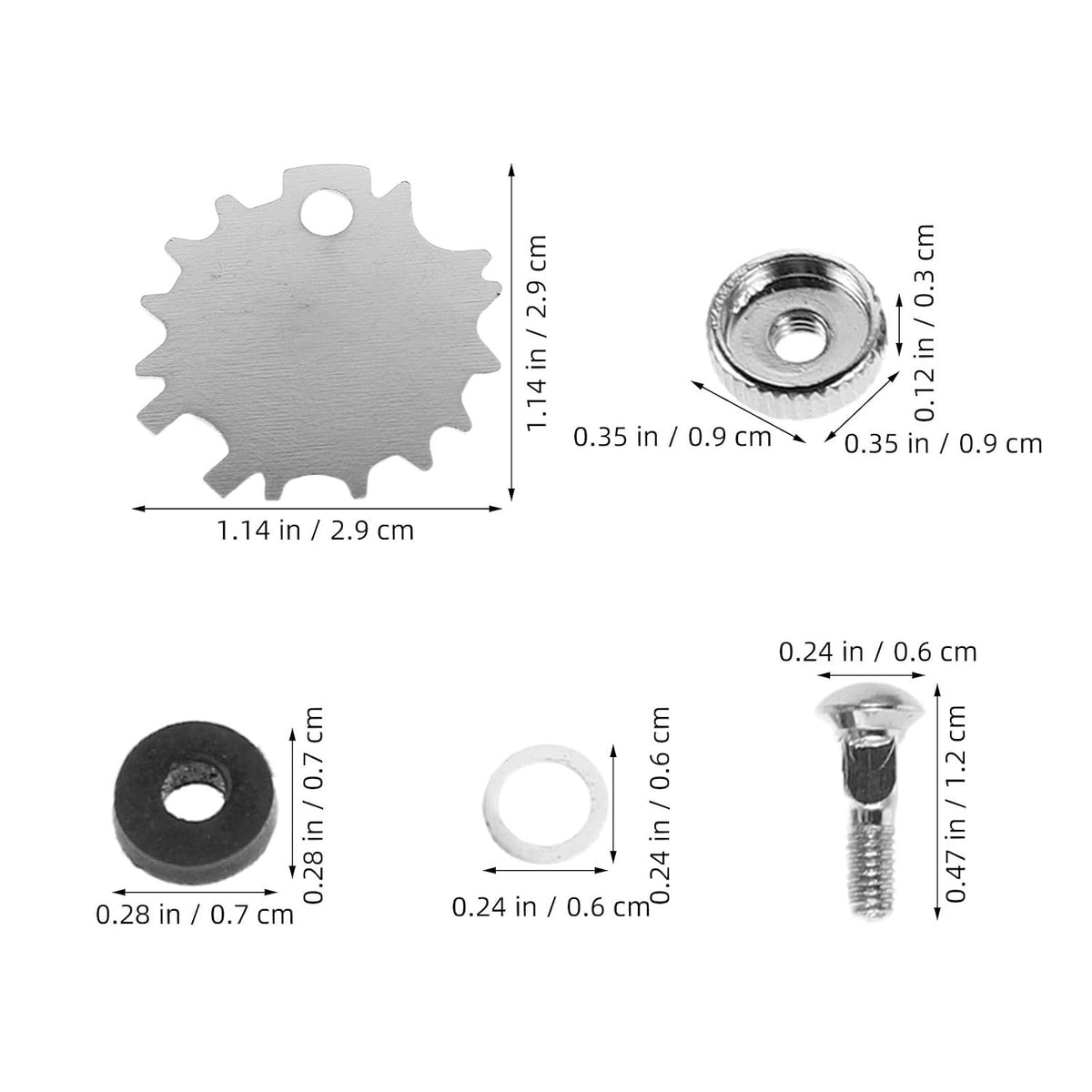 Hair Scissors Tension Adjustment Kit with Wrench and Spare Washers