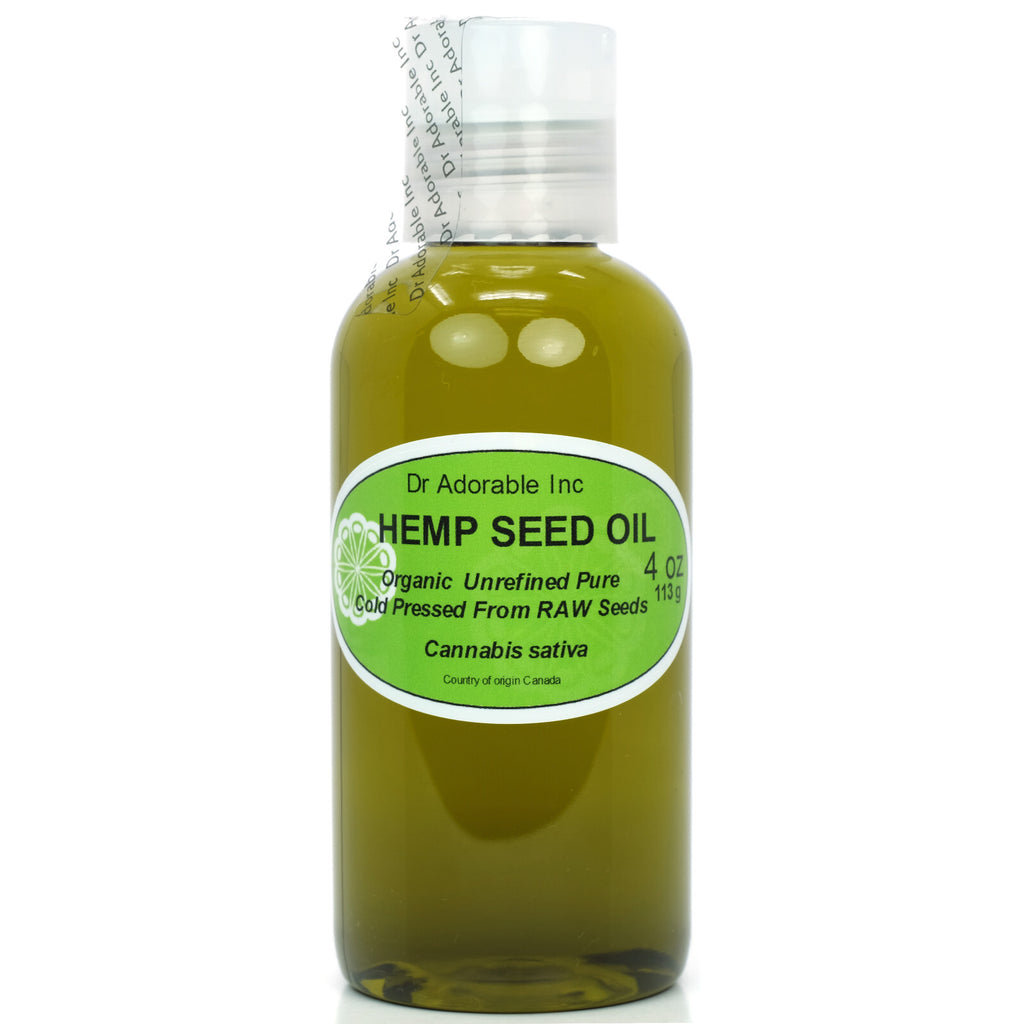 Organic Raw Hemp Seed Oil - Cold Pressed Virgin for Skincare & Nutrition