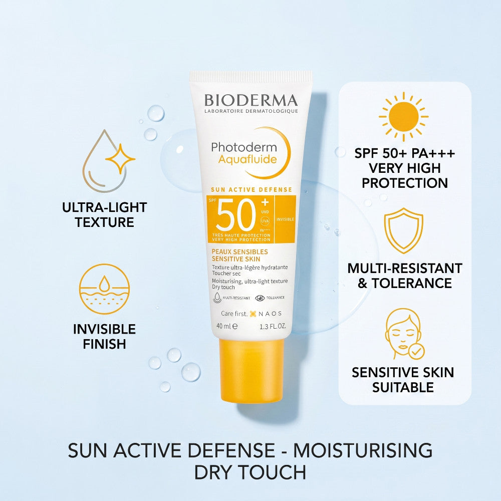Bioderma SPF50+ Invisible Sun Cream - Lightweight Daily Face Sunscreen 40ml