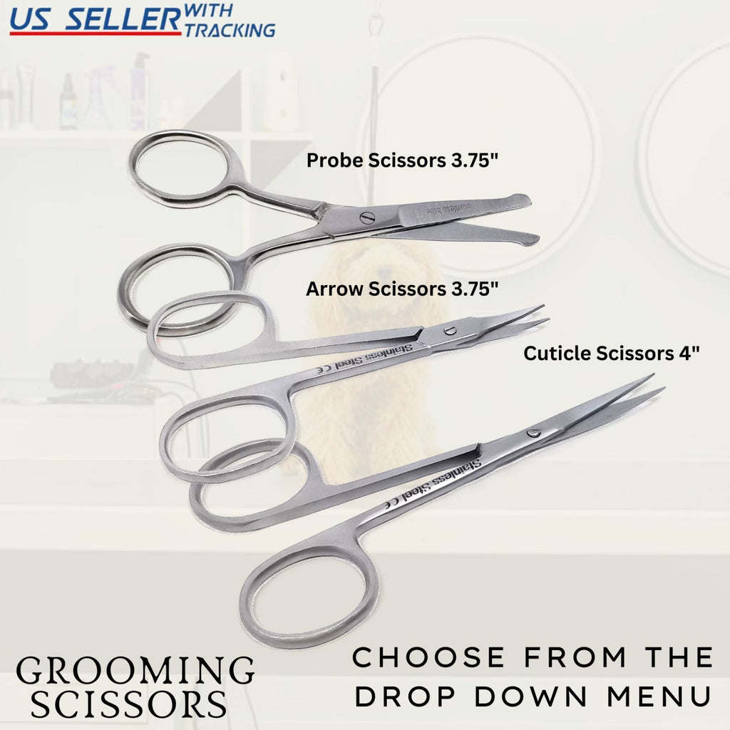 Professional Nail & Cuticle Scissors Set of Three - Manicure Grooming Tools