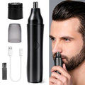 2-in-1 Electric Razor & Nose Hair Trimmer USB Rechargeable Men Women Grooming