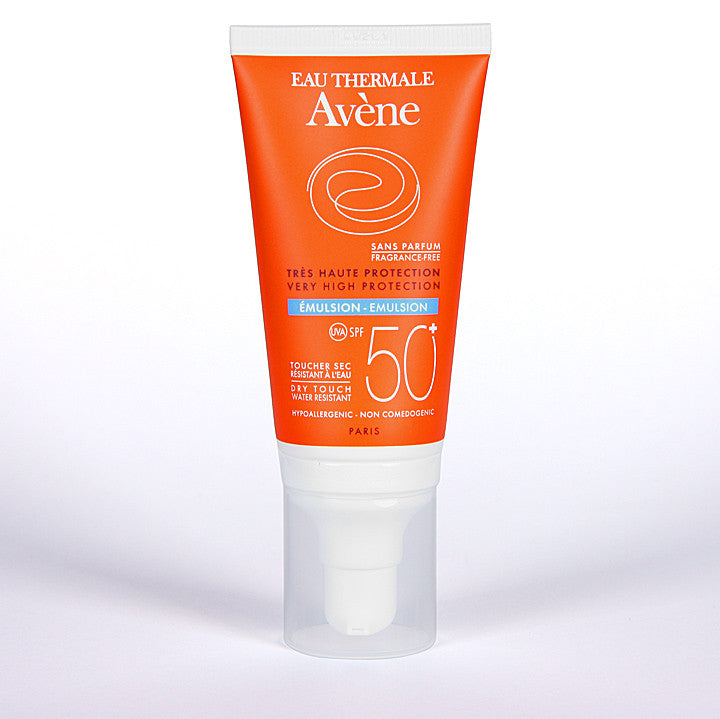 High SPF 50 Sun Protection Emulsion for Sensitive Skin - Water-Resistant, 50ml