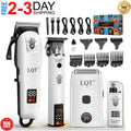 Professional Hair Cutting & Beard Trimmer Set for Men - Wireless with LED Display
