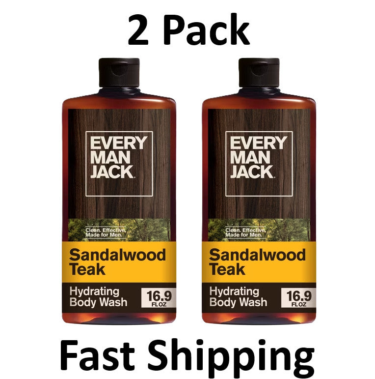 Men's Hydrating Sandalwood Body Wash - 16.9 oz, Pack of 2