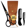 Men's 5 Inch German Mustache & Beard Scissors with Comb & Travel Pouch
