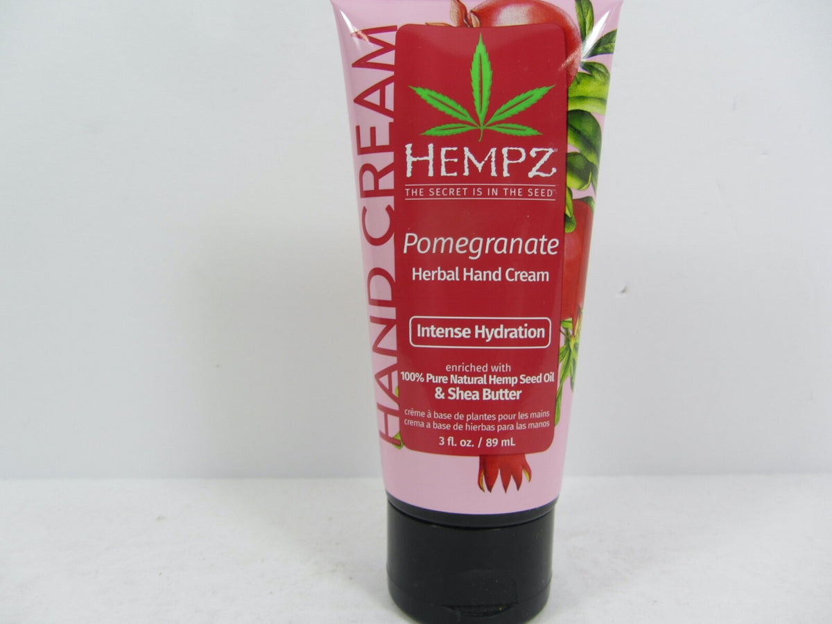 Hydrating Herbal Hand Cream with Pomegranate & Hemp Seed Oil - 3 oz