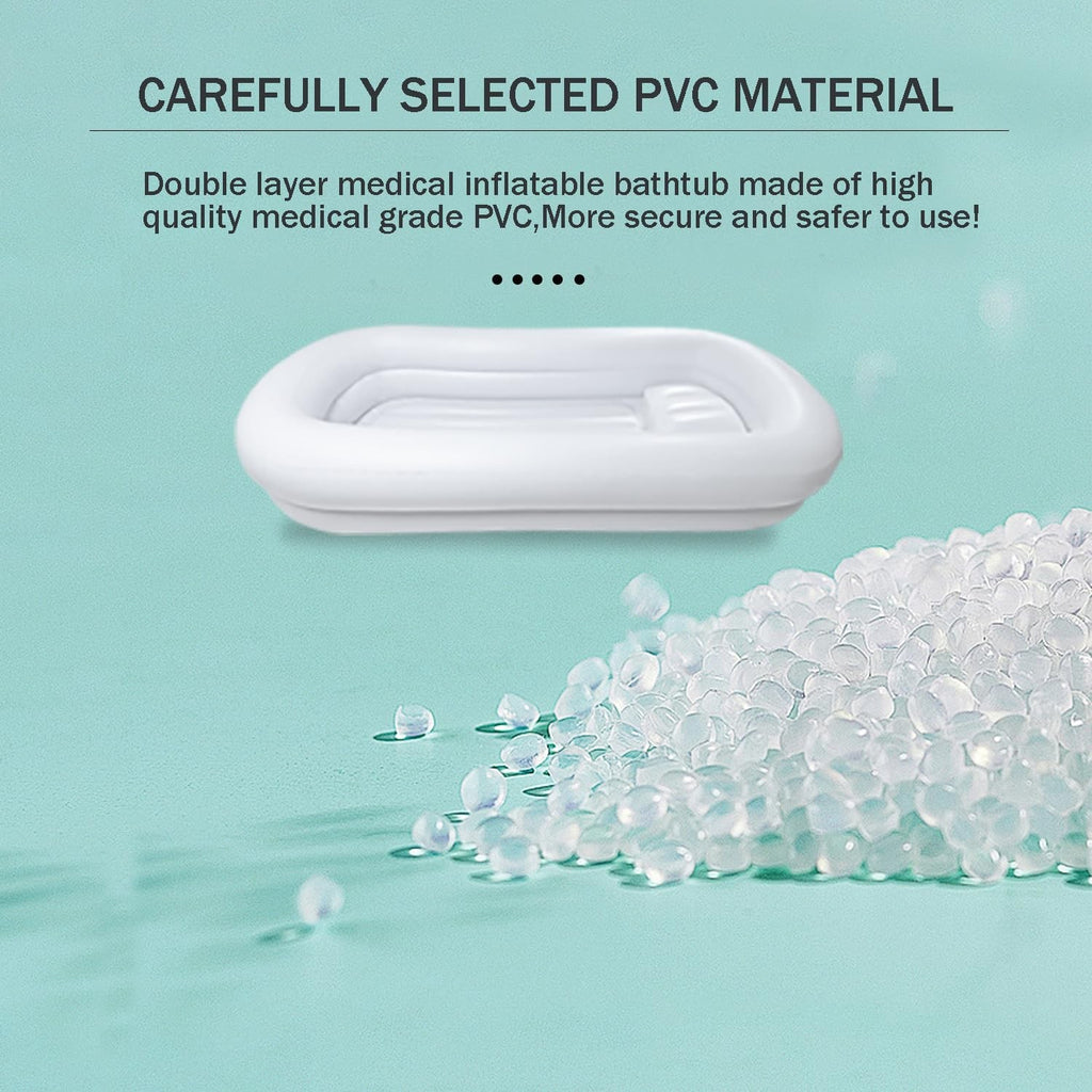 Inflatable Bedside Shower Kit for Disabled Elderly - Medical Bathtub Accessory