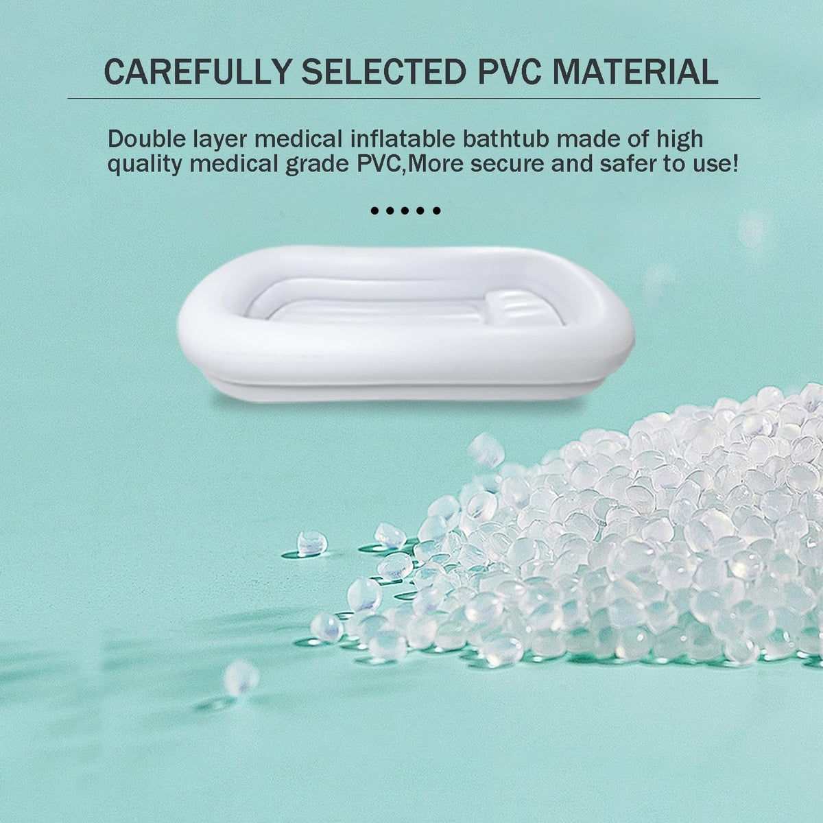 Inflatable Bedside Shower Kit for Disabled Elderly - Medical Bathtub Accessory