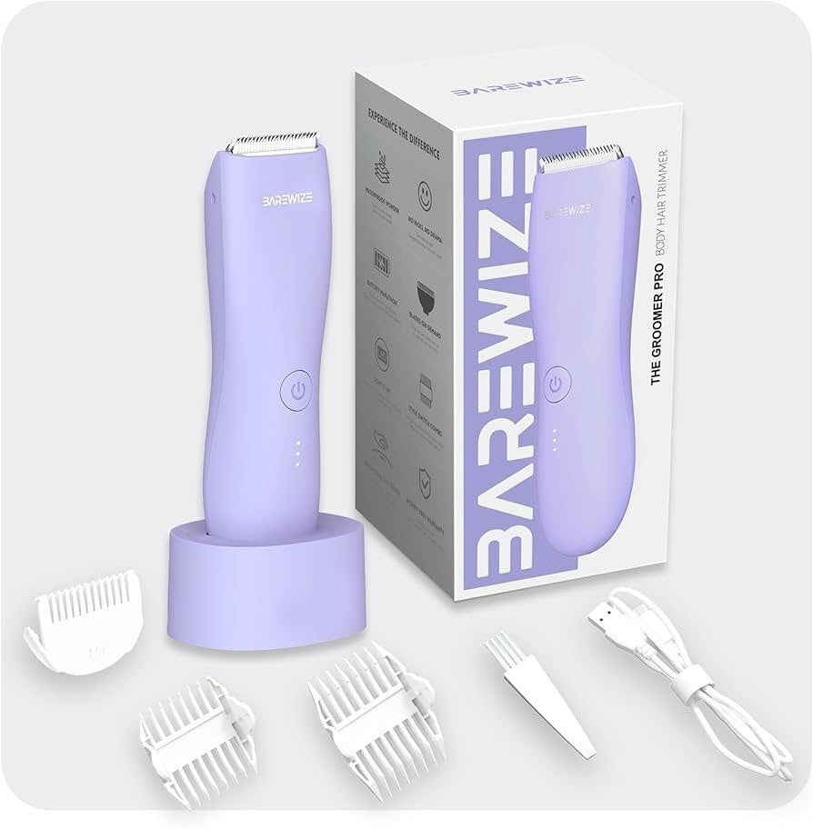 Women's Bikini Trimmer Waterproof Cordless Hair Removal Shaver with LED Light