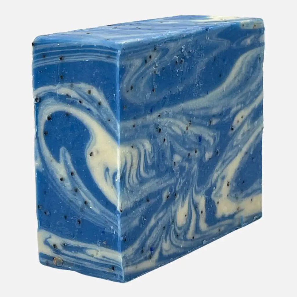 Natural Blueberry Exfoliating Soap Bar with Medium Grit - Refreshing Cooling Scent