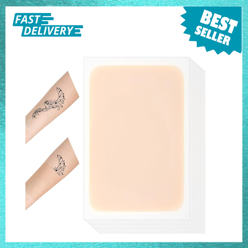 Tattoo Cover Up Tape Concealer - Skin Tone Waterproof Scar Patch, 12 Pcs