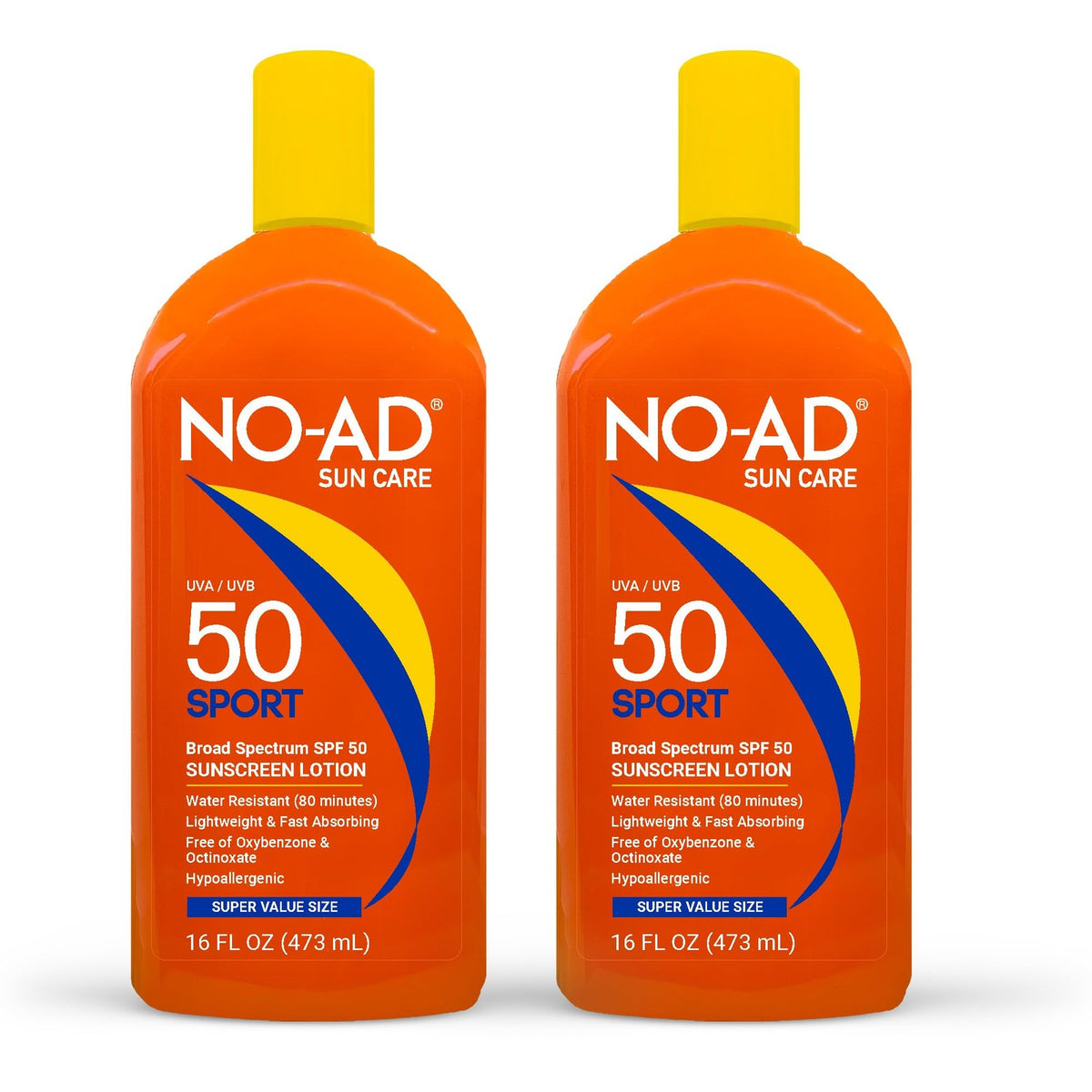 SPF 50 Sunscreen Lotion Water Resistant Broad Spectrum UV Protection Pack of 2