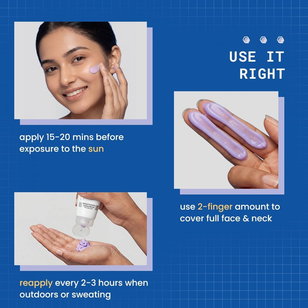 SPF 50 Face Sunscreen with Niacinamide No White Cast Lightweight Protects Skin