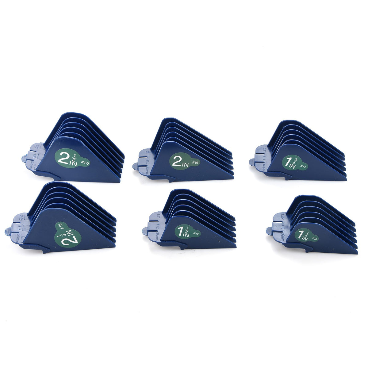 Plastic Clipper Guard Set for Hair Clippers 1.25-2.5 Inches - Wahl & Oster Compatible
