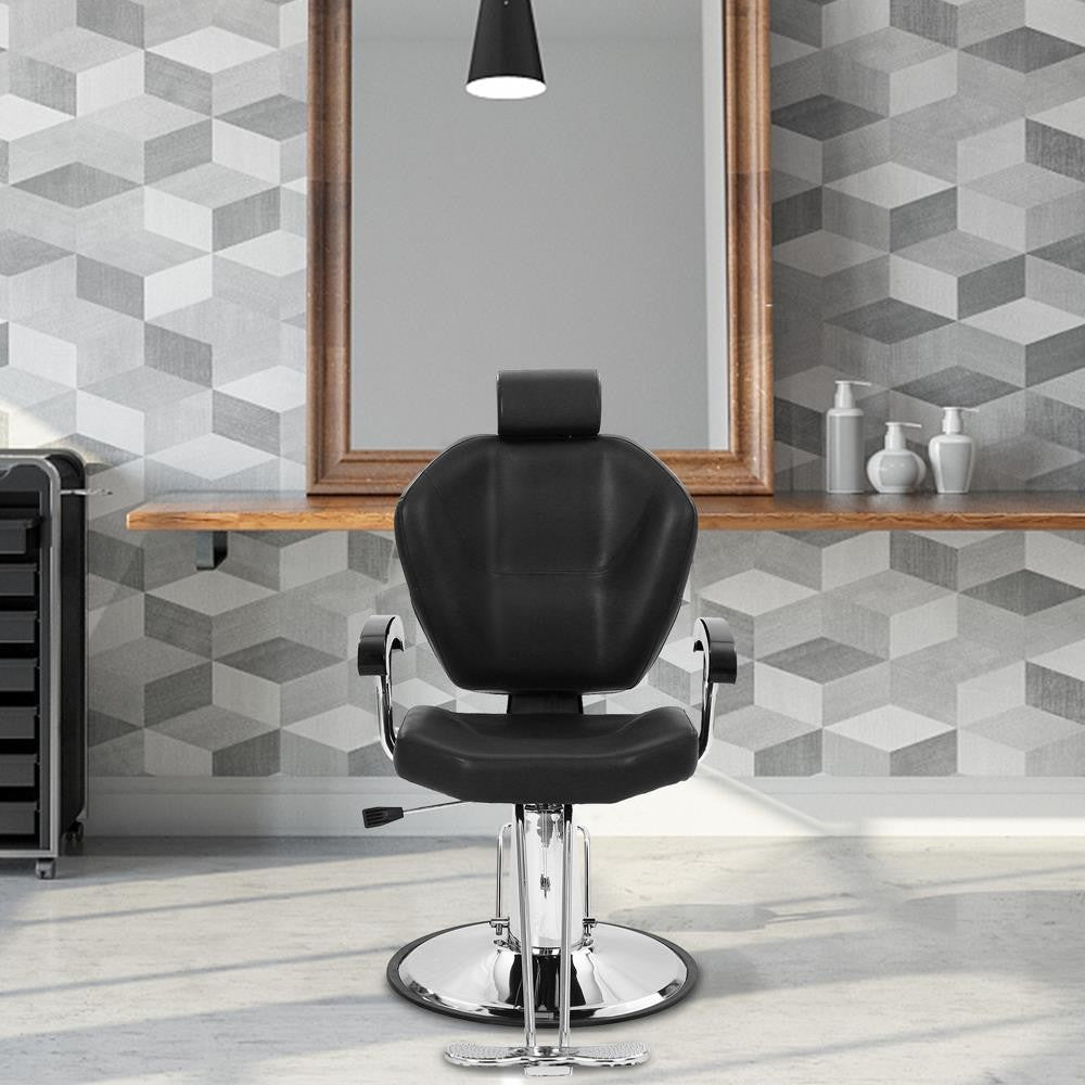 Hydraulic Barber Chair Reclining Salon Equipment Black