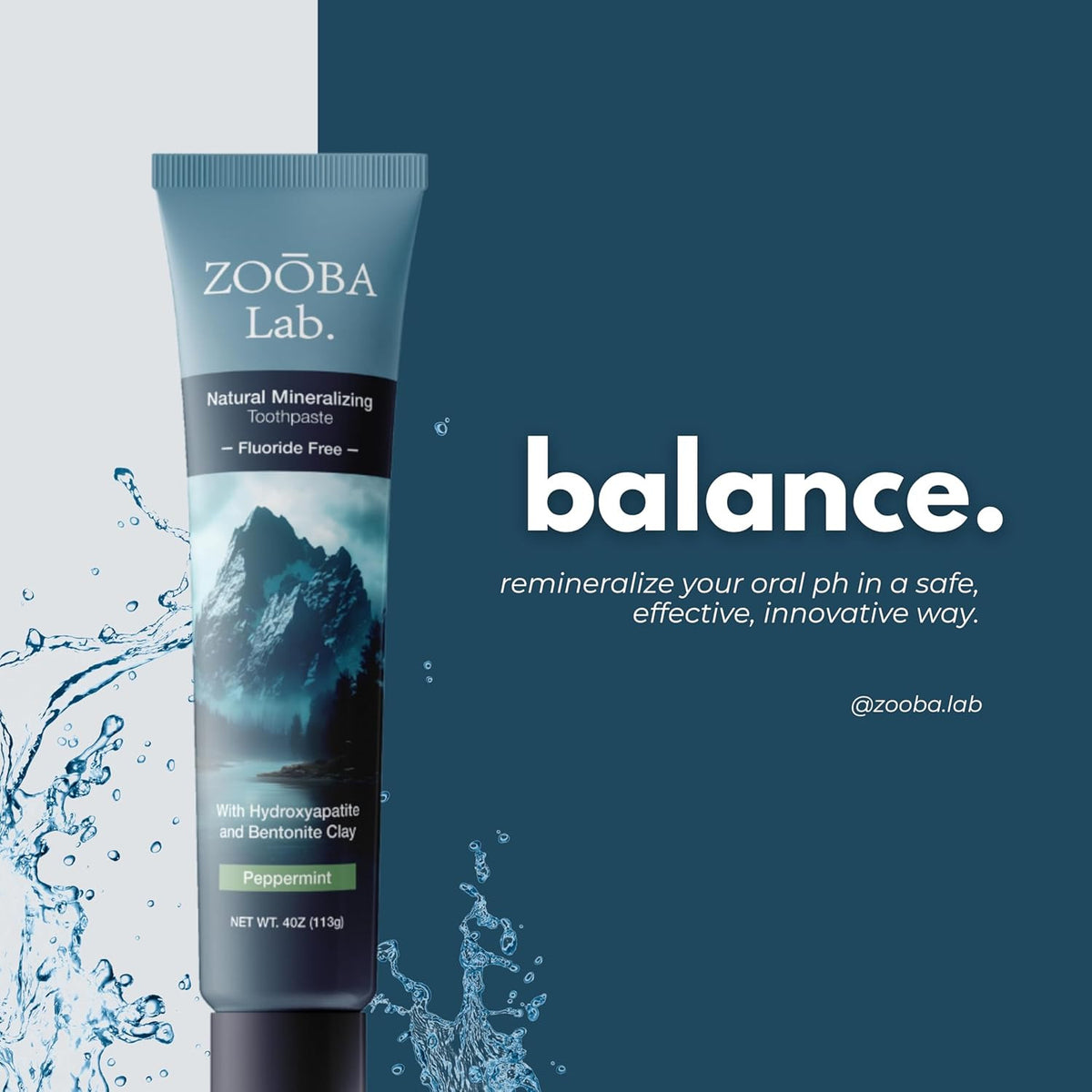 Natural Fluoride-Free Toothpaste with Hydroxyapatite & Bentonite Clay - Remineralizing & Whitening - Vegan & Sensitive Teeth Safe