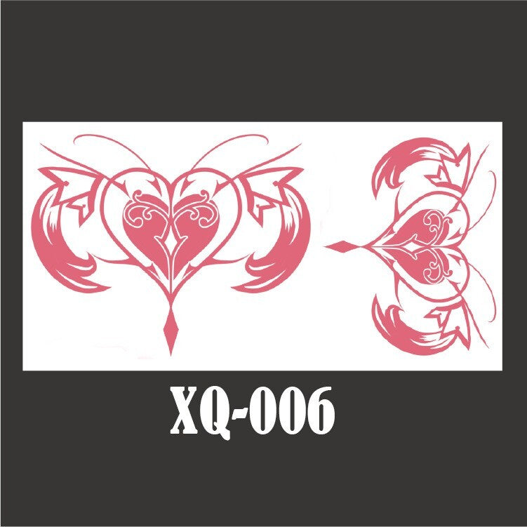 Set of 6 Temporary Tattoo Sheets - Sexy Naughty Body Art Stickers