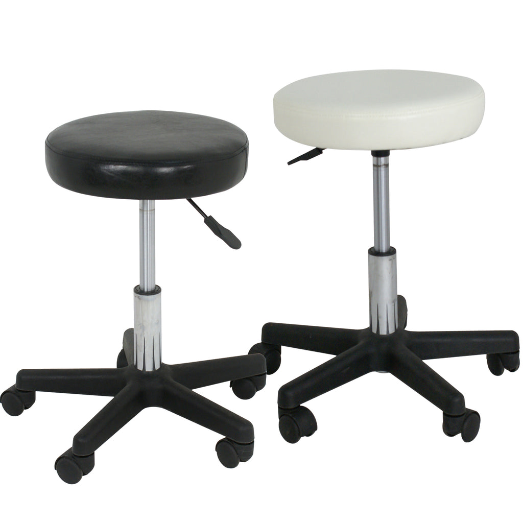 Adjustable Hydraulic Salon Stool with Backrest for Beauty & Tattoo Shops