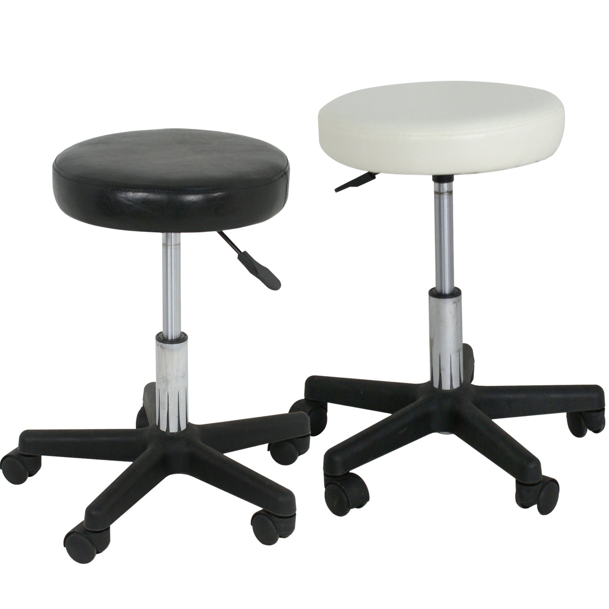 Adjustable Hydraulic Salon Stool with Backrest for Beauty & Tattoo Shops