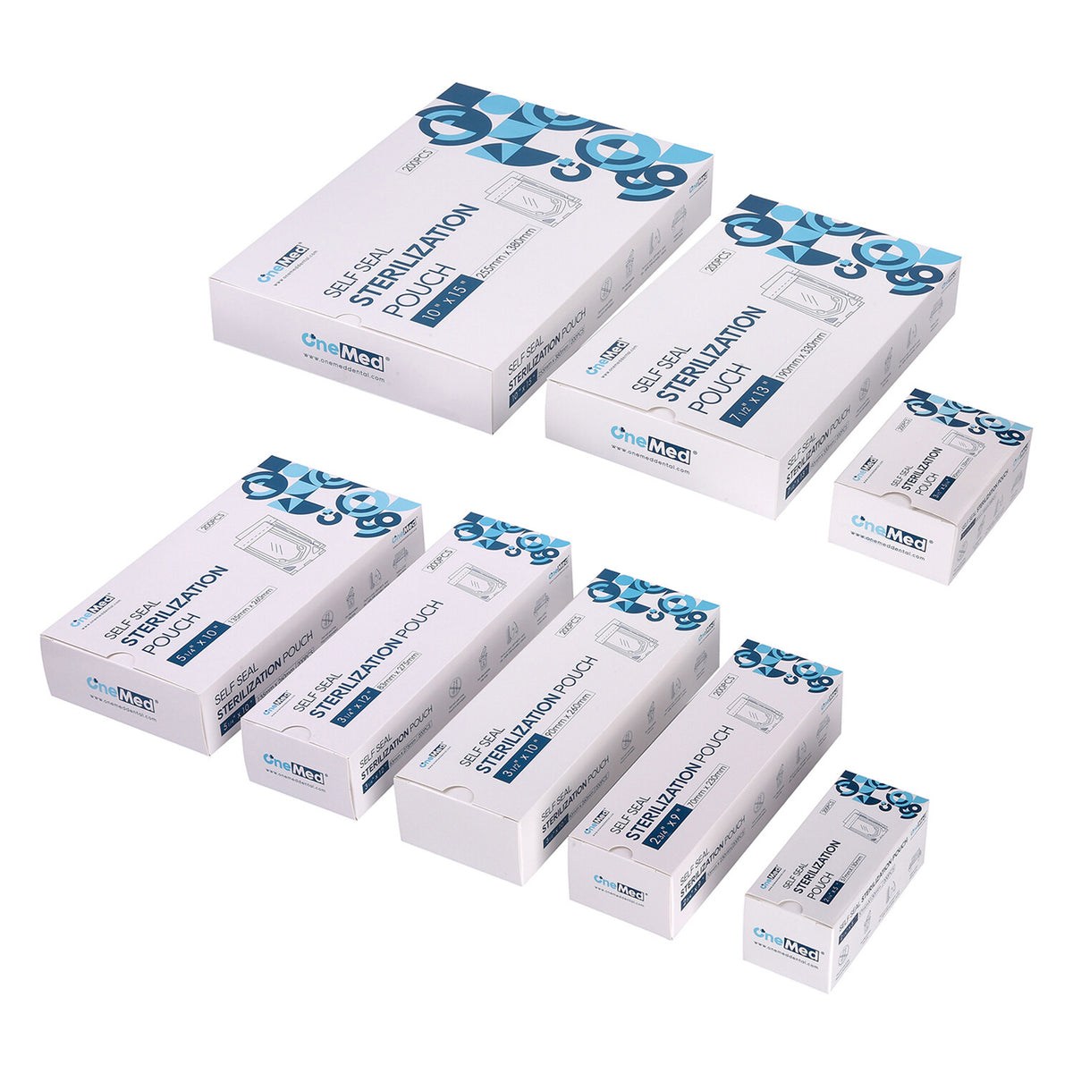 Dental Self Seal Sterilization Pouches Autoclave Bags - Multiple Sizes
