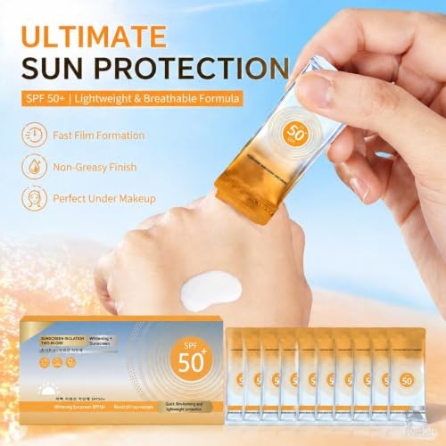 Mini Waterproof Sunscreen Pack - 50 Single-Use Travel-Size Lotion