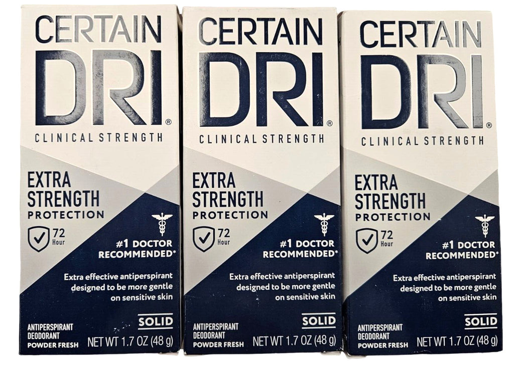 Certain Dri Extra Strength Antiperspirant Stick 1.7 oz 3 Pack