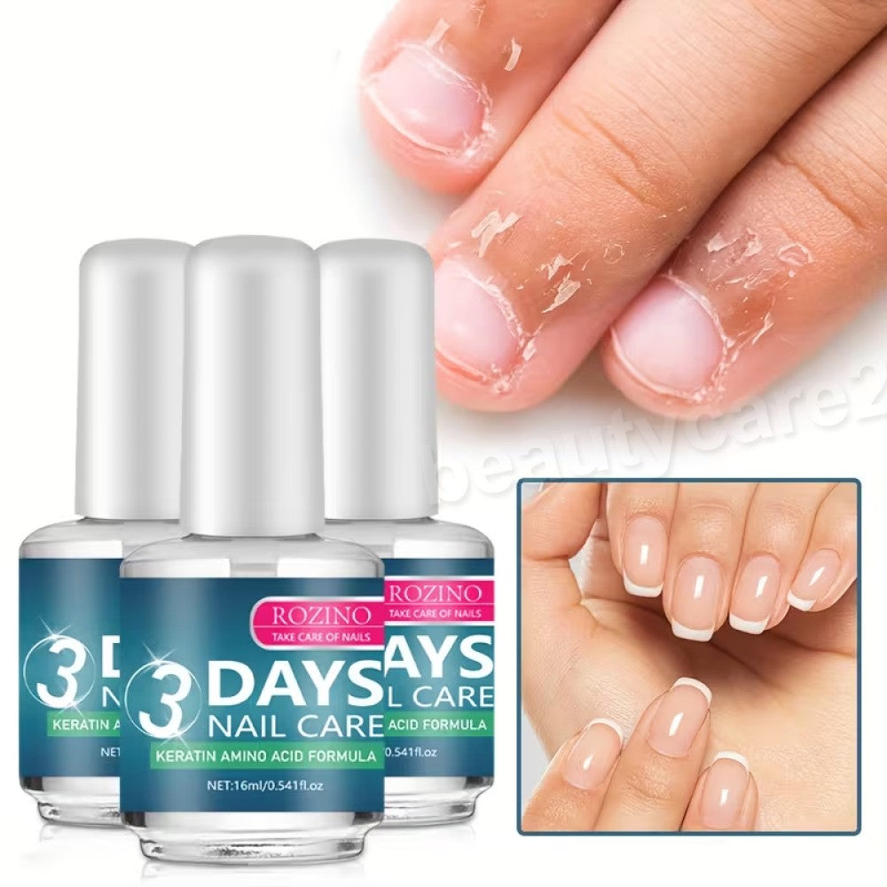 3-Pack Nail Care Oil with Keratin & Amino Acids for Strong, Hydrated Nails