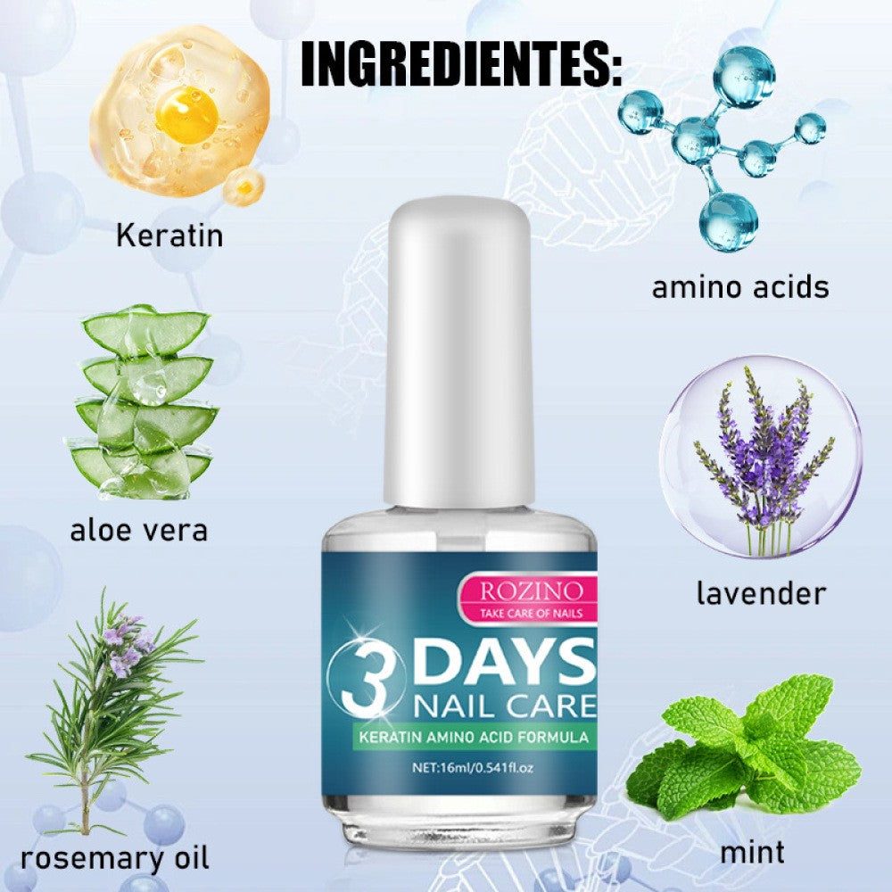 3-Pack Nail Care Oil with Keratin & Amino Acids for Strong, Hydrated Nails