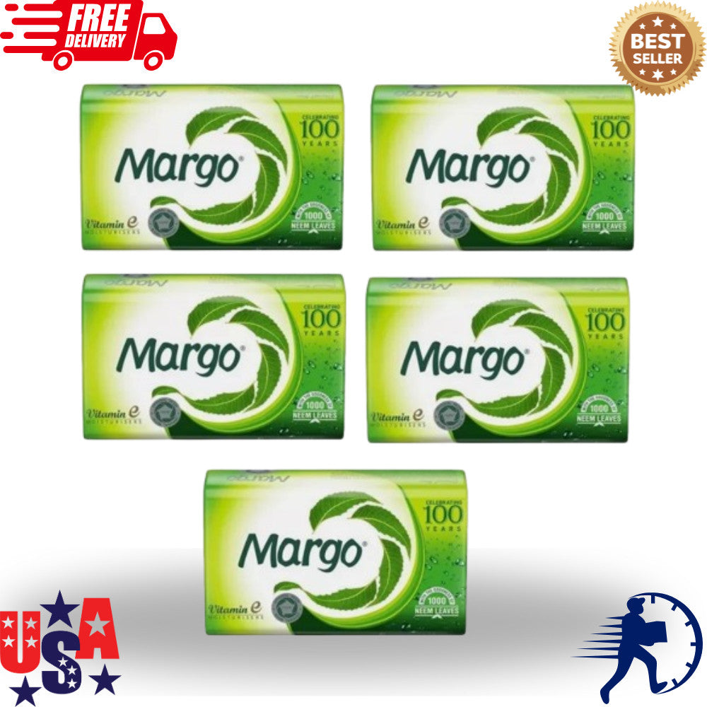 Neem Soap with 1000 Neem Leaves - Natural Skin Cleansing Bar 100g x 5